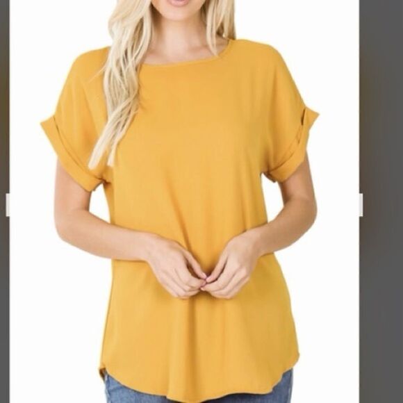 NWT Pink Rose Gold Short Sleeve Blouse size L - Picture 1 of 5